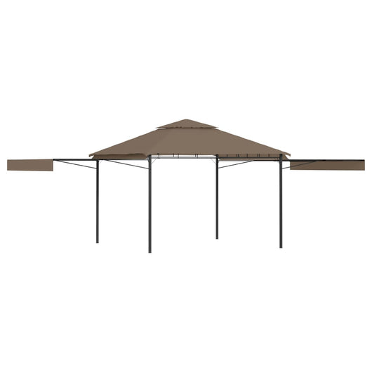 Gazebo Tetto Doppio Estendibile 3x3x2,75m Grigio Talpa 180g/mÂ²