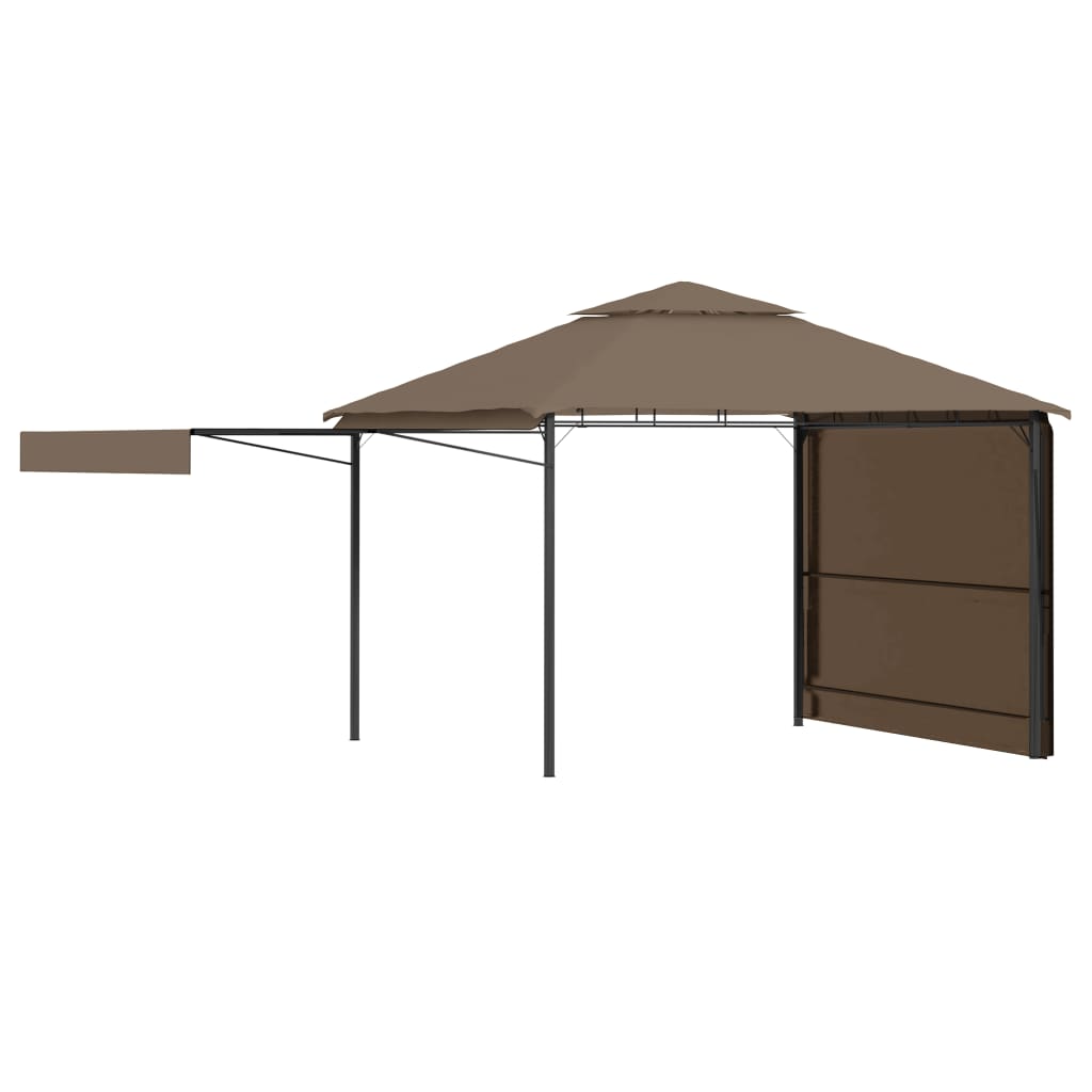 Gazebo Tetto Doppio Estendibile 3x3x2,75m Grigio Talpa 180g/mÂ²