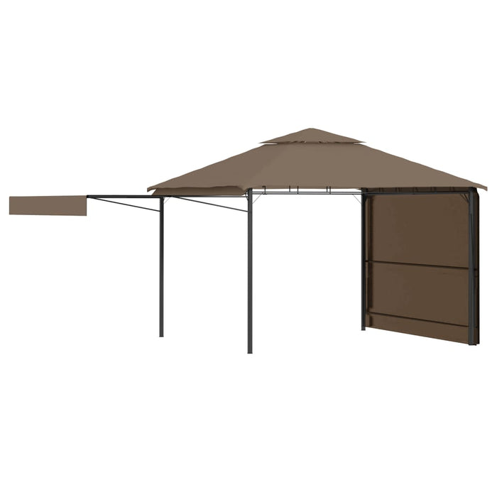 Gazebo Tetto Doppio Estendibile 3x3x2,75m Grigio Talpa 180g/m² 312268