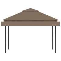 Gazebo Tetto Doppio Estendibile 3x3x2,75m Grigio Talpa 180g/mÂ²