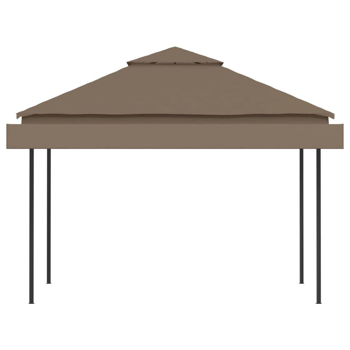 Gazebo Tetto Doppio Estendibile 3x3x2,75m Grigio Talpa 180g/mÂ²