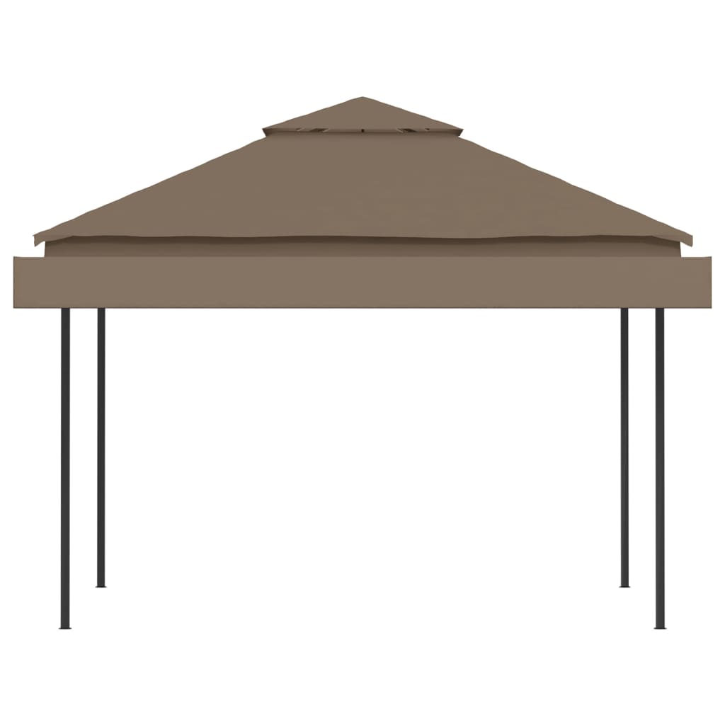 Gazebo Tetto Doppio Estendibile 3x3x2,75m Grigio Talpa 180g/m² 312268