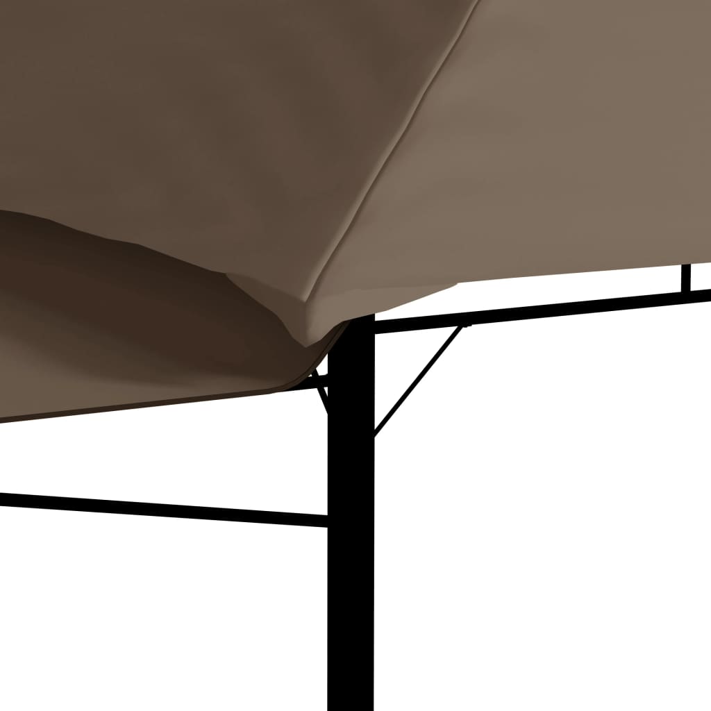 Gazebo Tetto Doppio Estendibile 3x3x2,75m Grigio Talpa 180g/mÂ²