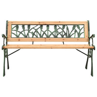 Panchina da Giardino 122 cm in Ghisa e Legno Massello di Abete cod mxl 43180