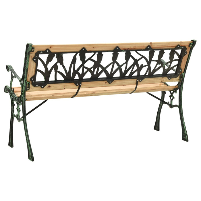 Panchina da Giardino 122 cm in Ghisa e Legno Massello di Abete cod mxl 43180
