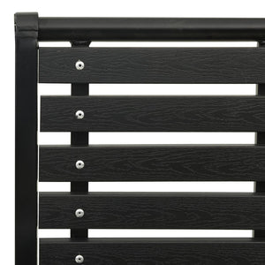 Sedie da Giardino 2 pz in Acciaio e WPC Nere 312034