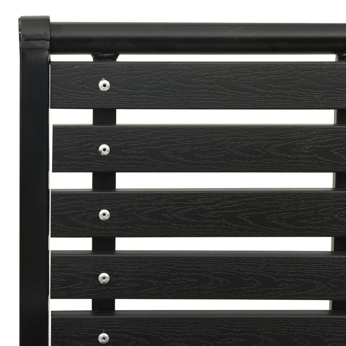 Sedie da Giardino 2 pz in Acciaio e WPC Nere 312034