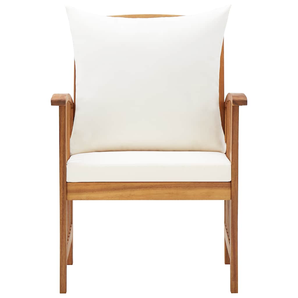 Sedie da Giardino con Cuscini 2 pz in Massello di Acacia 310257