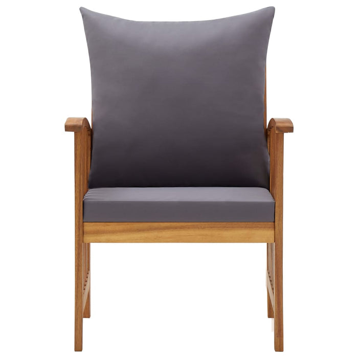 Sedie da Giardino con Cuscini 2 pz in Massello di Acacia 310258