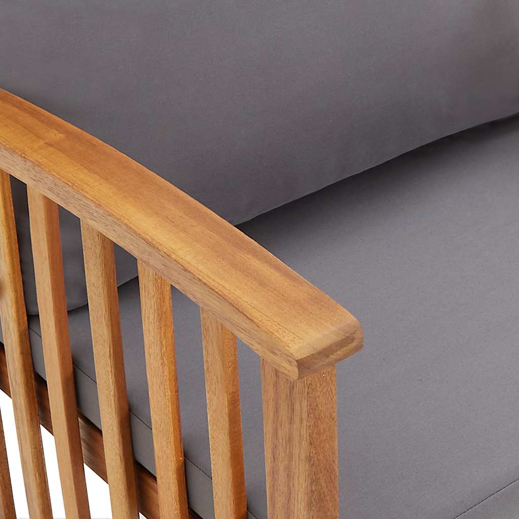 Sedie da Giardino con Cuscini 2 pz in Massello di Acacia 310258