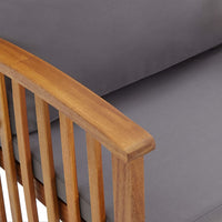 Panca da Giardino con Cuscini 119 cm in Massello Acacia