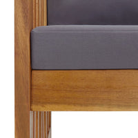 Panca da Giardino con Cuscini 119 cm in Massello Acacia 310261