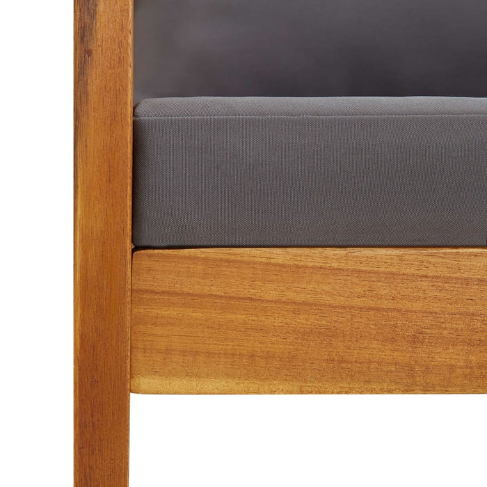 Sedie da Giardino con Cuscini 2 pz in Massello di Acacia 310268