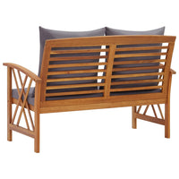 Panca da giardino mobili da giardino per esterni terrazza con cuscini 119 x 67 x 83 cm legno massello di acacia 02_0011589