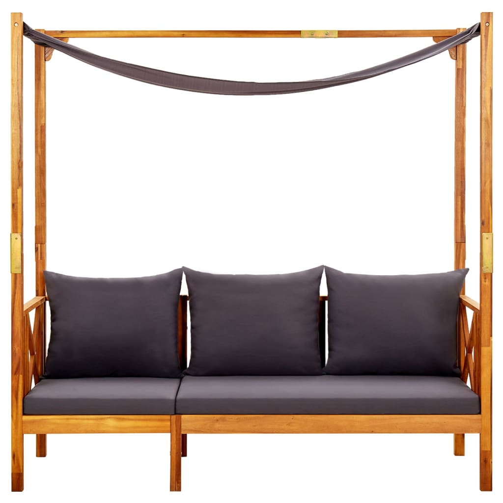 Panchina da Giardino con Baldacchino Legno Massello di Acacia 310321