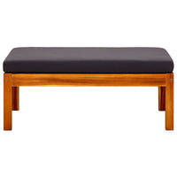 Poggiapiedi da Giardino 2 pz in Legno Massello di Acacia cod mxl 73219