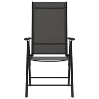 Sedie da Giardino Pieghevoli 6 pz in Textilene Nere 312179