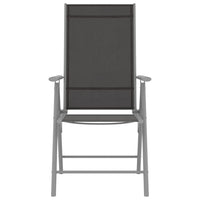 Sedie da Giardino Pieghevoli 2 pz in Textilene Nere cod mxl 5804