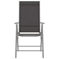 Sedie da Giardino Pieghevoli 6 pz in Textilene Nere 312183