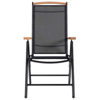 Sedie da Giardino Pieghevoli 6 pz in Textilene Nere cod mxl 5748