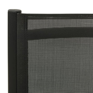 Sedie Giardino Pieghevoli 2 pz Textilene e Alluminio Nere 312188