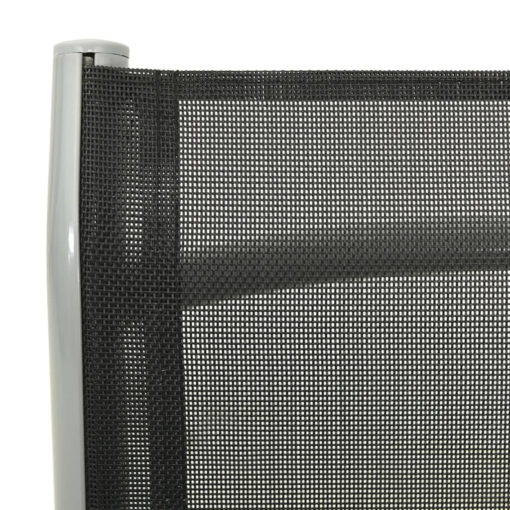 Sedia da Giardino Reclinabile in Textilene e Alluminio Argento 312196