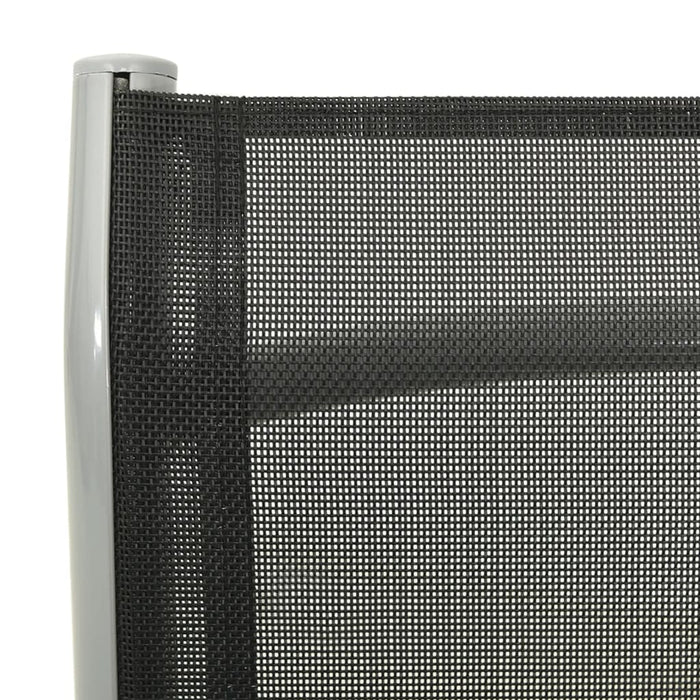 Sedia da Giardino Reclinabile in Textilene e Alluminio Argento 312196