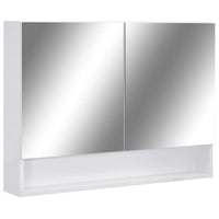 Armadietto a Specchio con LED Bianco 80x15x60 cm in MDFcod mxl 121061