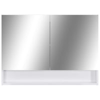 Mobile specchio da bagno a LED 80 x 15 x 60 cm MDF bianco 02_0006728