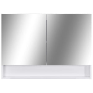 Mobile specchio da bagno a LED 80 x 15 x 60 cm MDF bianco 02_0006728