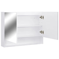 Armadietto a Specchio con LED Bianco 80x15x60 cm in MDF 323604