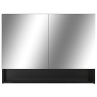 Mobile specchio da bagno a LED 80 x 15 x 60 cm MDF nero 02_0006734