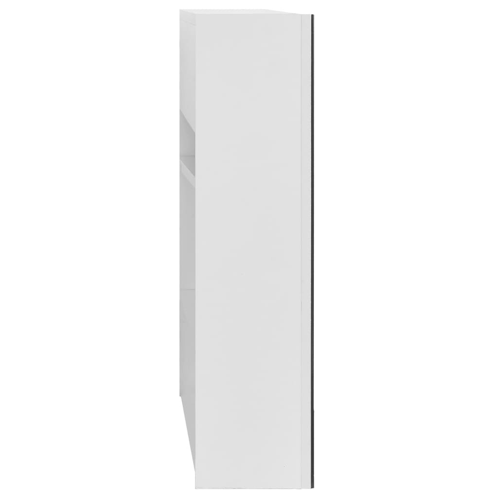Armadietto a Specchio Bianco 80x15x60 cm in MDF 325186