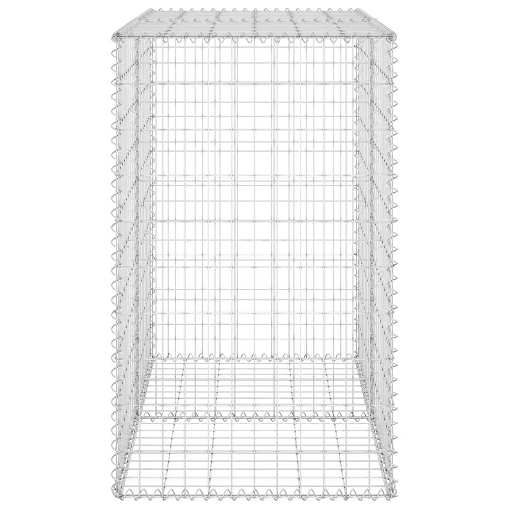 Gabbione con Copertura in Acciaio Zincato 100x60x100 cm 147813