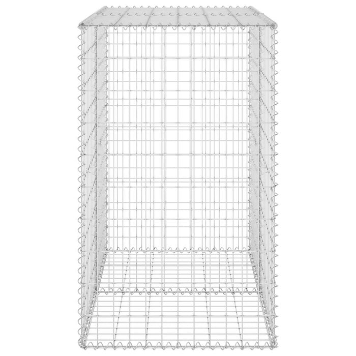 Gabbione con Copertura in Acciaio Zincato 100x60x100 cm 147813