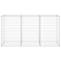 Gabbione con Copertura in Acciaio Zincato 200x60x100 cm 147815