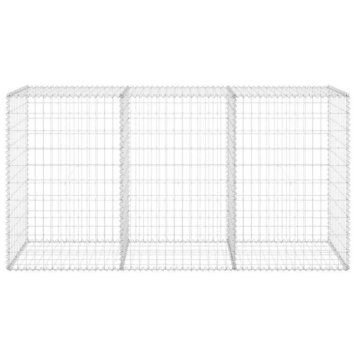 Gabbione con Copertura in Acciaio Zincato 200x60x100 cm 147815