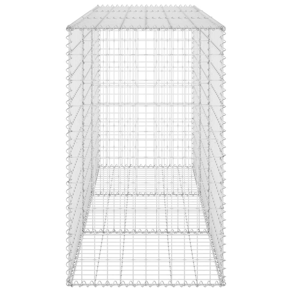 Gabbione con Copertura in Acciaio Zincato 200x60x100 cm 147815