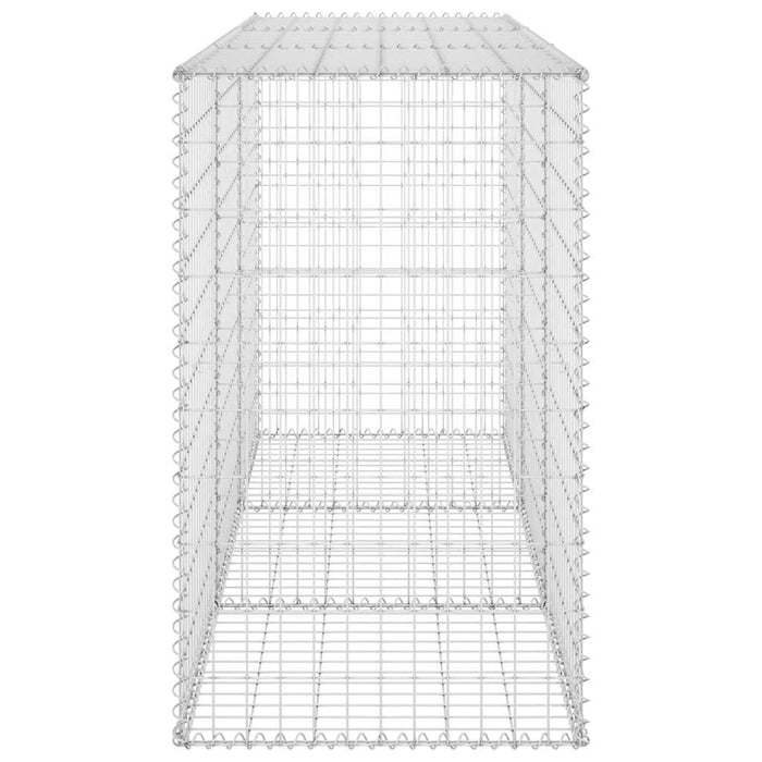 Gabbione con Copertura in Acciaio Zincato 200x60x100 cm 147815