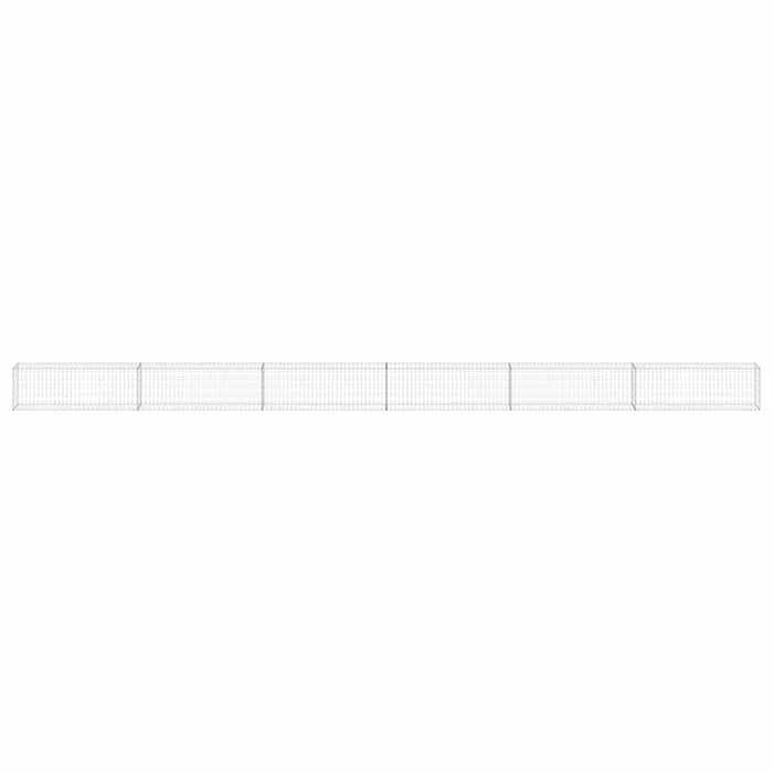 Gabbione con Copertura in Acciaio Zincato 900x30x50 cm cod mxl 8807