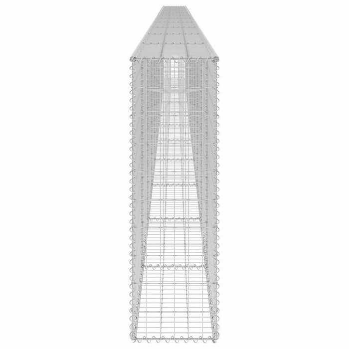 Gabbione con Copertura in Acciaio Zincato 900x30x100 cm 147817