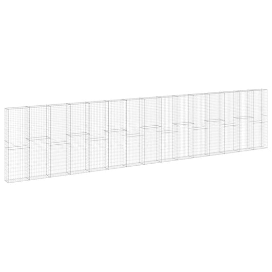 Gabbione in Acciaio Zincato Coperto 900x30x200 cm 147819