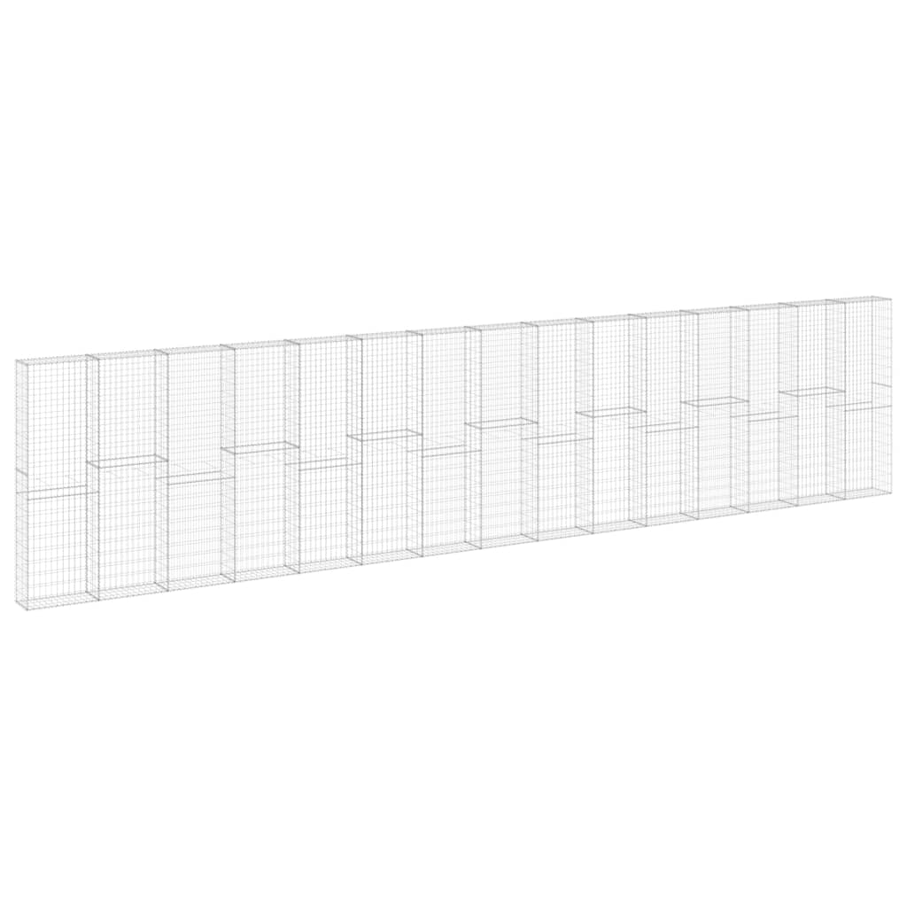 Gabbione in Acciaio Zincato Coperto 900x30x200 cm