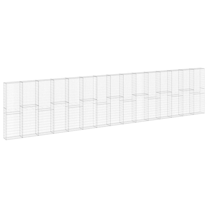 Gabbione in Acciaio Zincato Coperto 900x30x200 cm