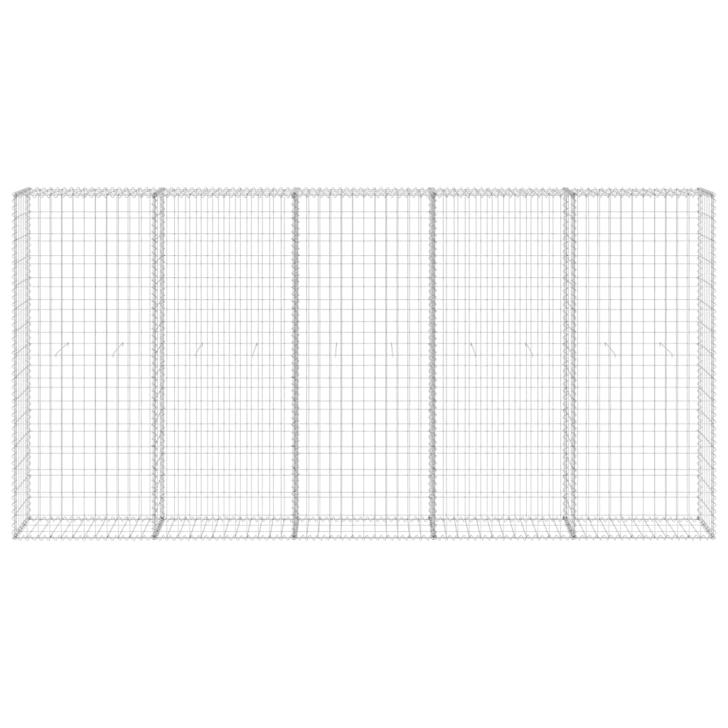 Gabbione con Copertura in Acciaio Zincato 300x30x150 cm 147822