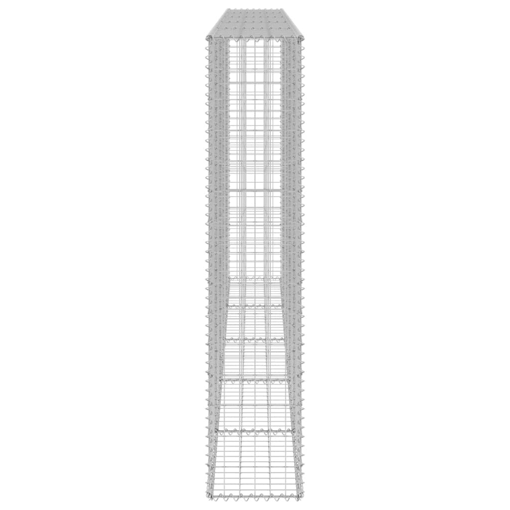 Gabbione con Copertura in Acciaio Zincato 300x30x150 cm 147822