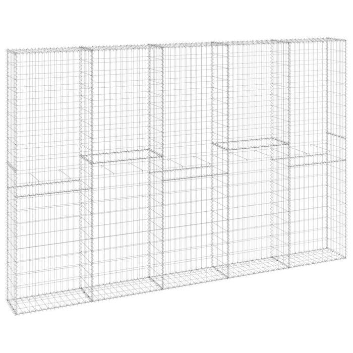 Gabbione in Acciaio Zincato Coperto 300x30x200 cm 147823