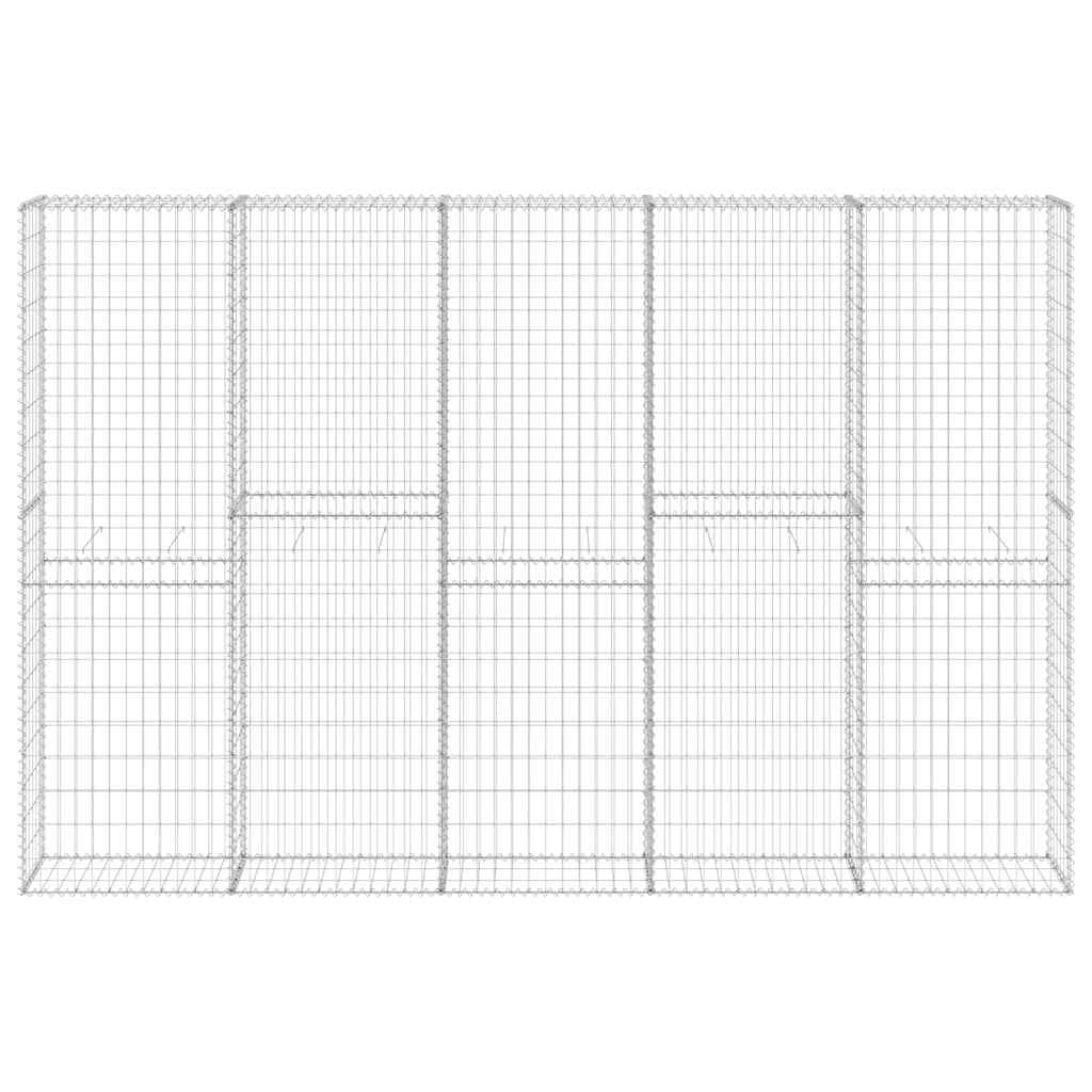 Gabbione in Acciaio Zincato Coperto 300x30x200 cm 147823