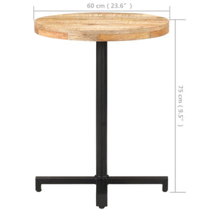 Tavolino da Bistrot Rotondo Ã˜60x75 cm in Legno di Mango Grezzo cod mxl 58855