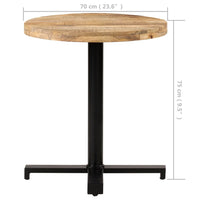 Tavolino da Bistrot Rotondo Ã˜70x75 cm in Legno di Mango Grezzo cod mxl 58872